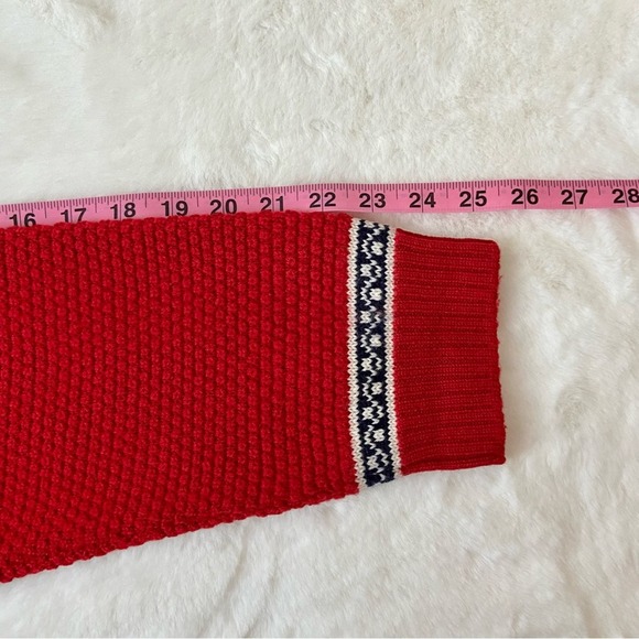 Fila Sport Red Wool Sweater Size Medium - Picture 4 of 5